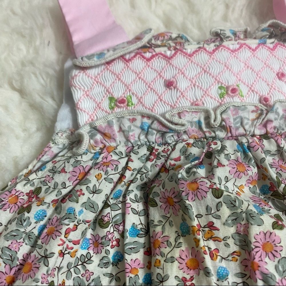 Babeeni floral bubble smocked romper - Picture 6 of 7